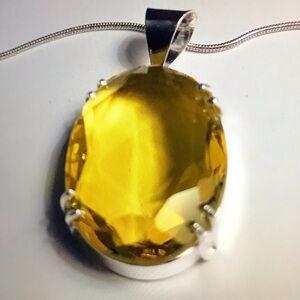Citrine 925 Sterling Silver Necklace
